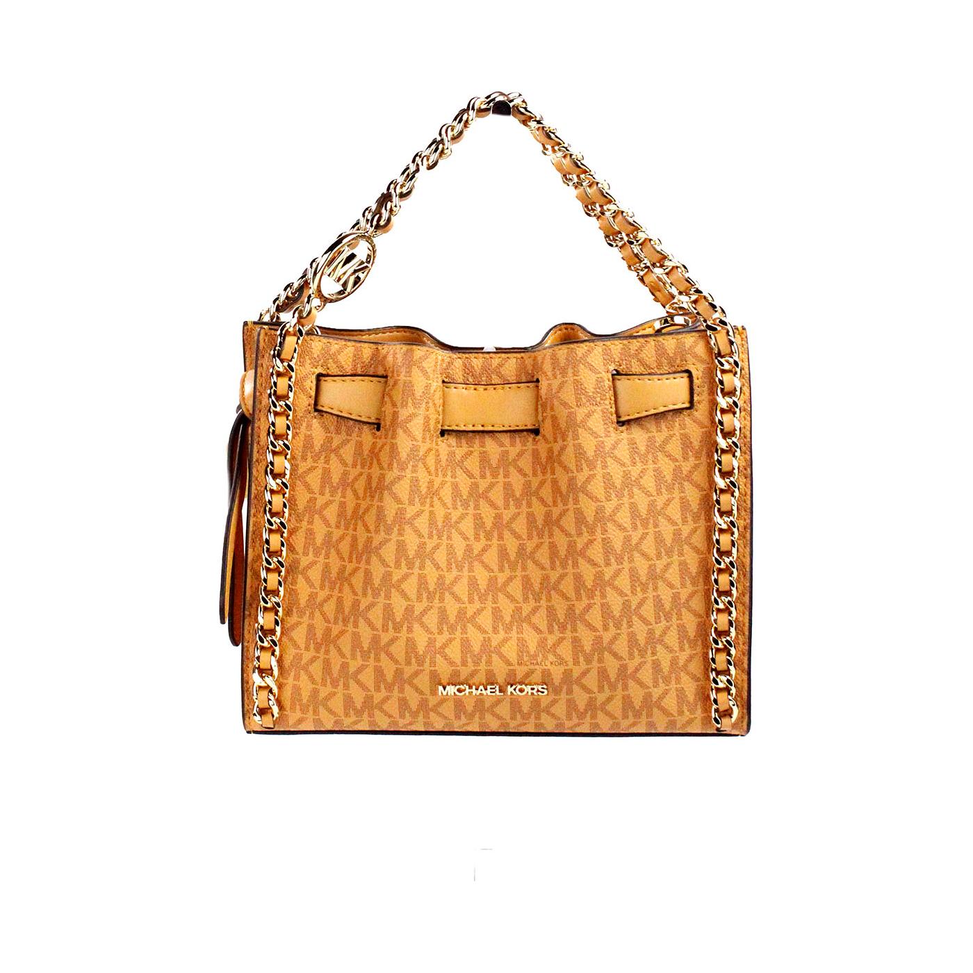 Mina Small Belted Cider Signature PVC Chain Inlay Crossbody Bag