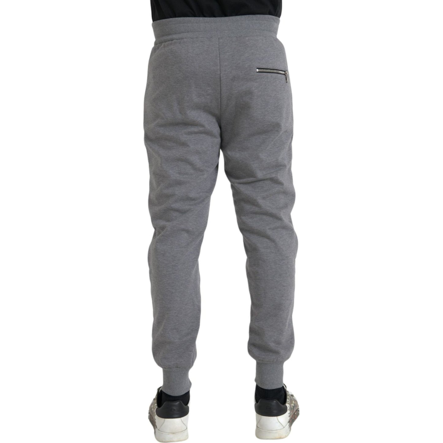 Gray Cotton Jogger Skinny Sweatpants Pants