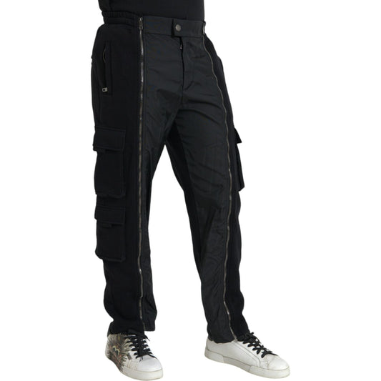 Black Cotton Blend Skinny Pants Dolce & Gabbana