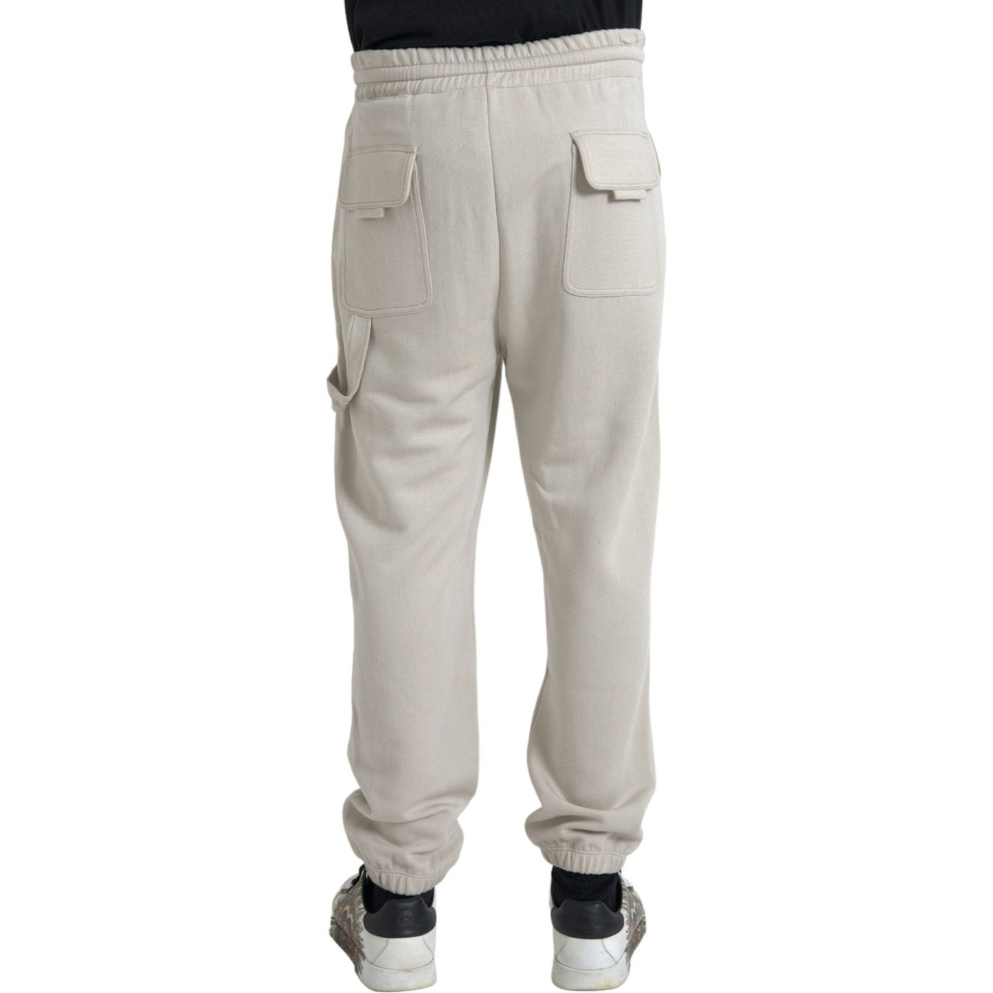 Off White Viscose Cargo Jogger Sweatpants Pants