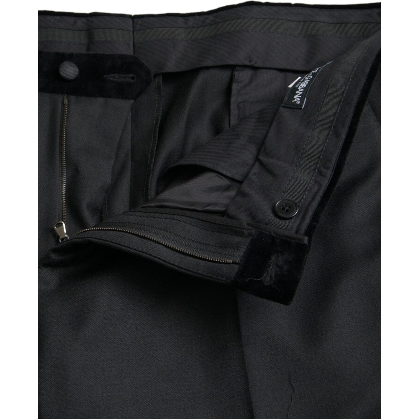 Black Silk Men Skinny Dress Pants