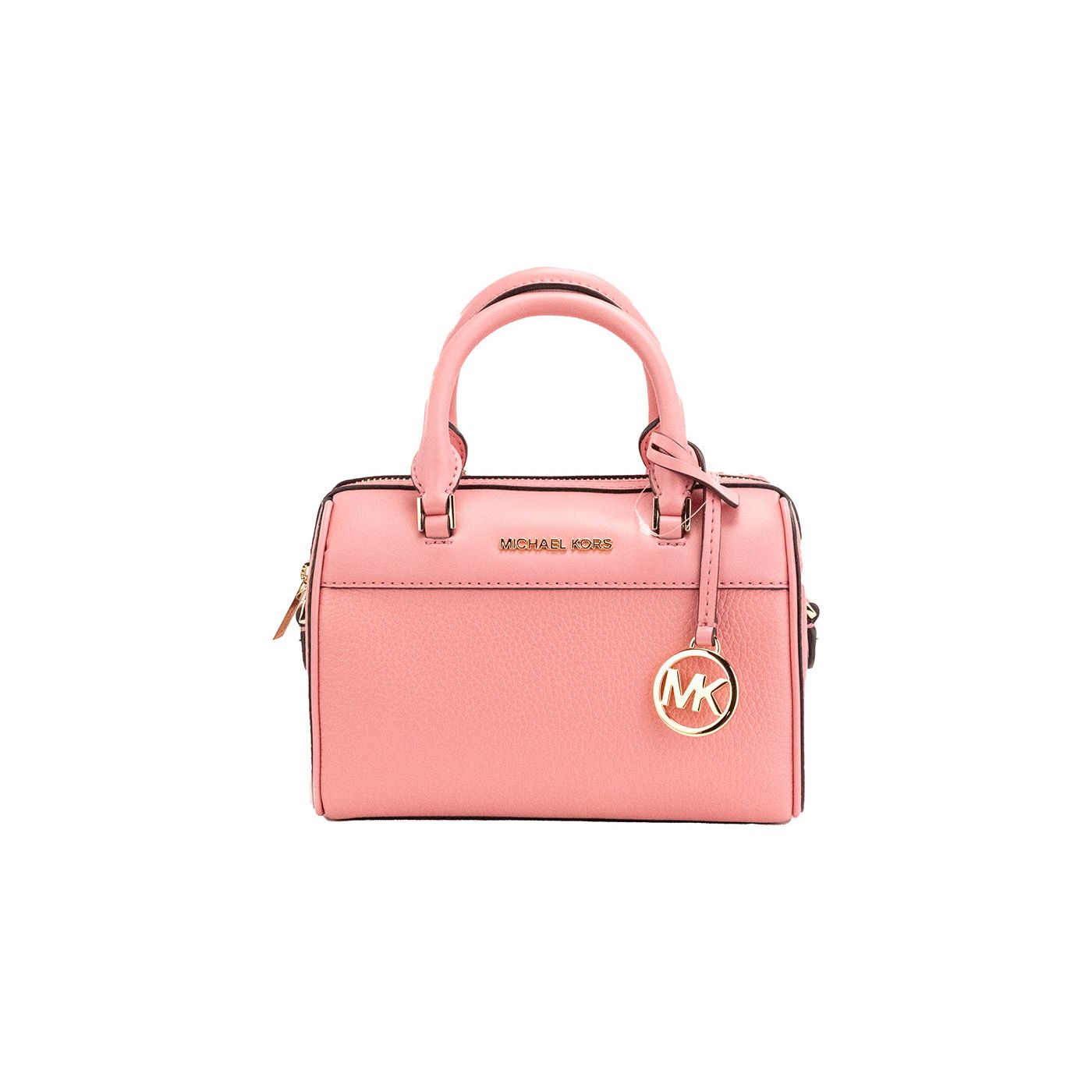 Michael Kors Travel XS Tea Rose Pebbled Leather Duffle Crossbody Handbag Purse Michael Kors