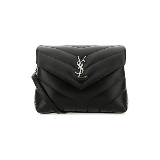 Black Leather Toy Loulou Crossbody Bag