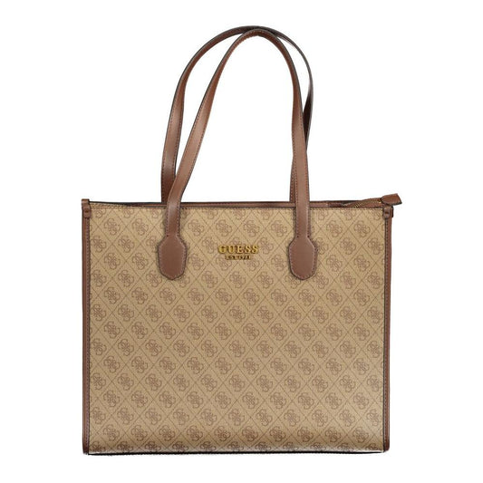 Beige Polyethylene Handbag