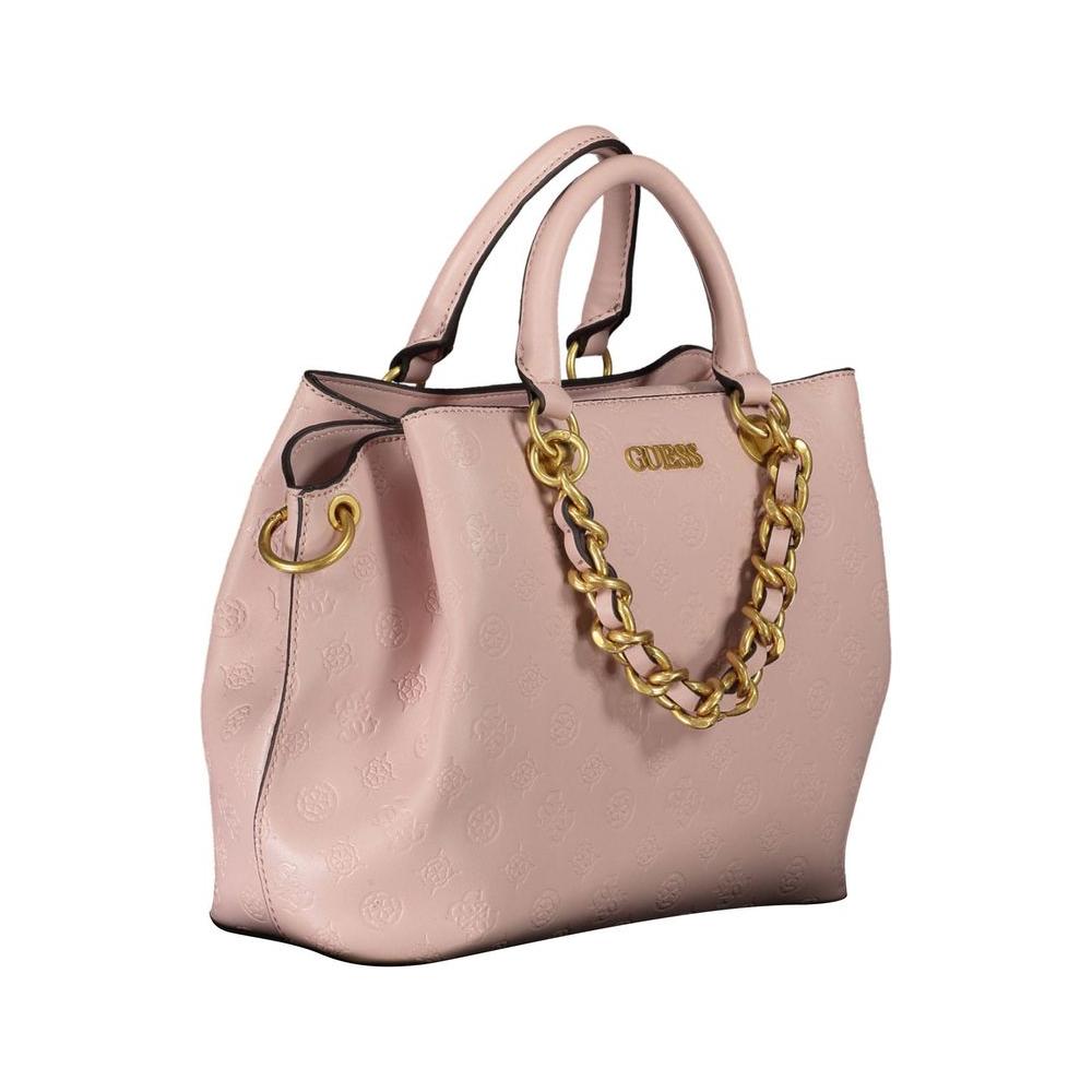 Pink Polyethylene Handbag