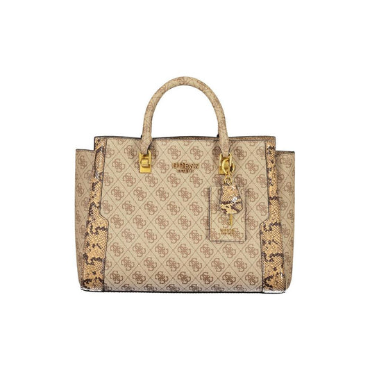 Beige Polyethylene Handbag