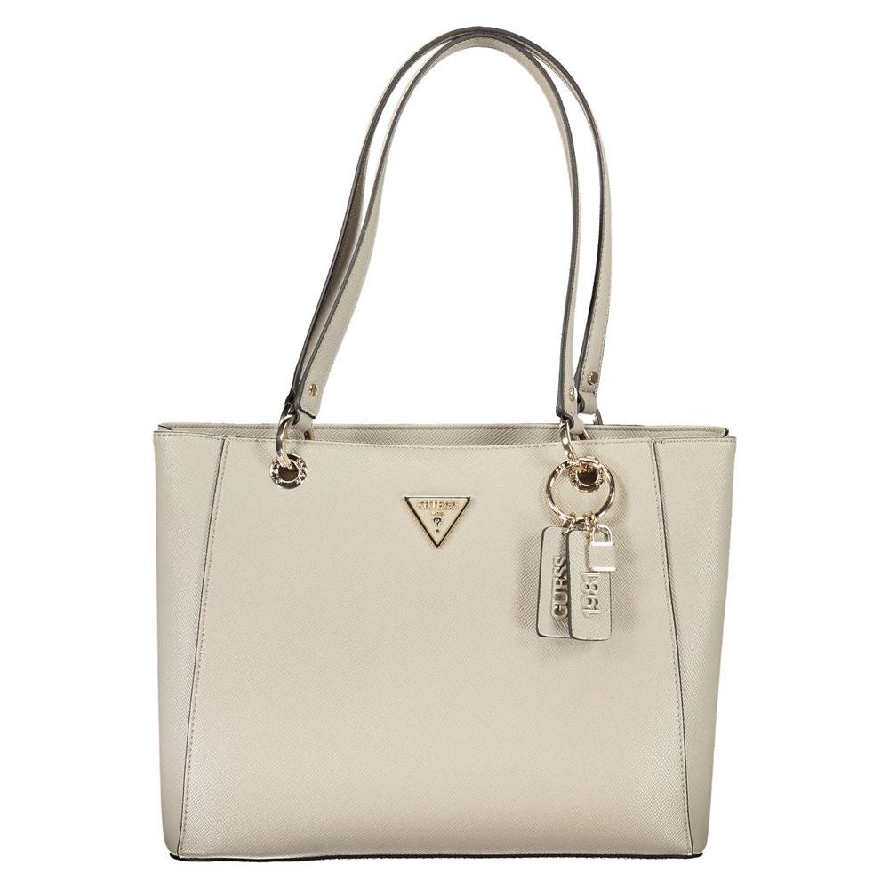 Beige Polyethylene Handbag