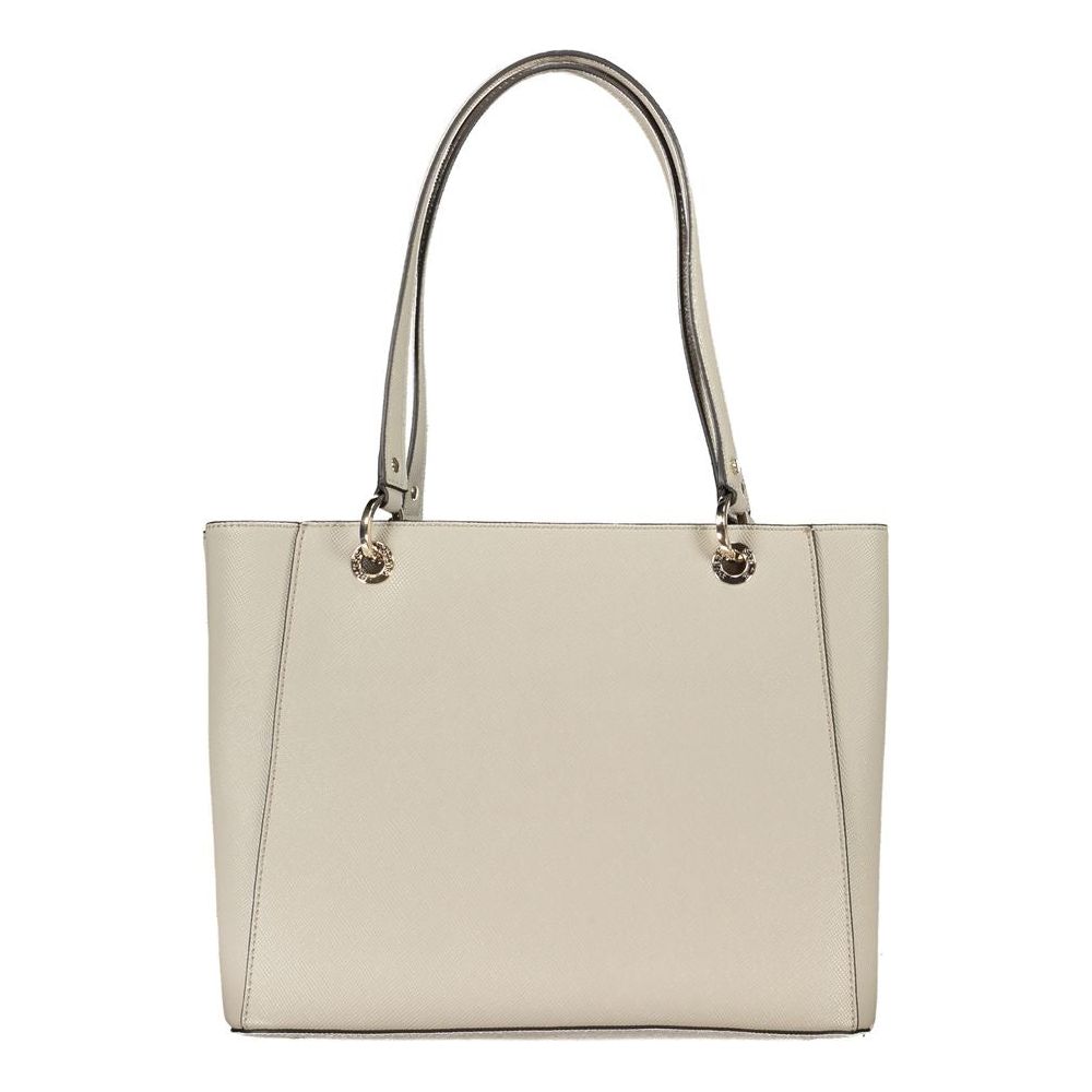 Beige Polyethylene Handbag