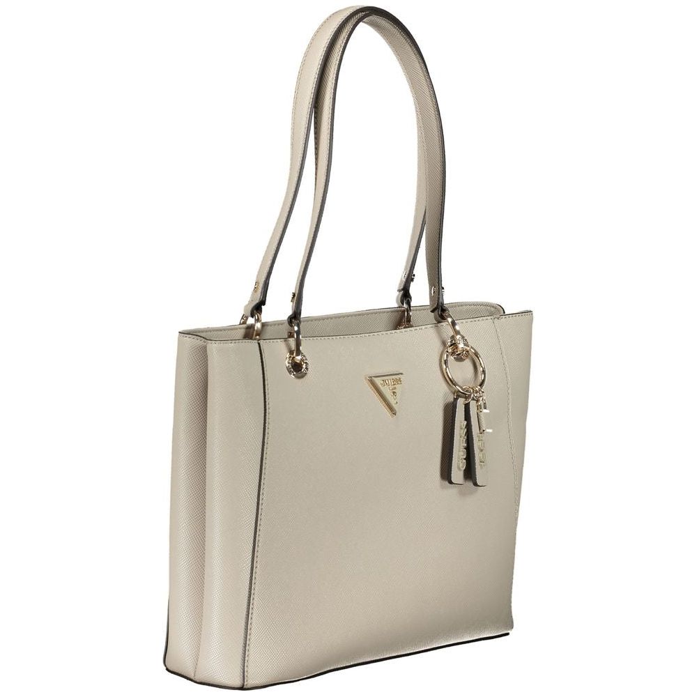 Beige Polyethylene Handbag