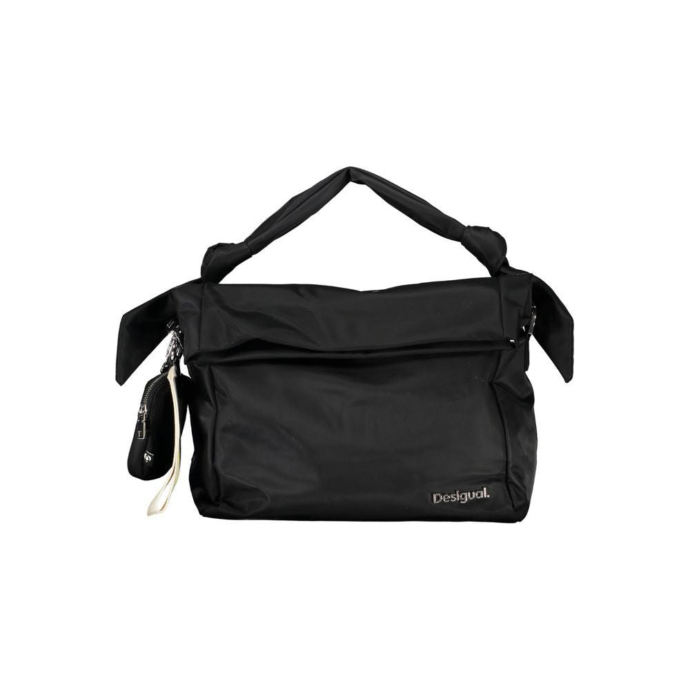 Black Polyester Handbag