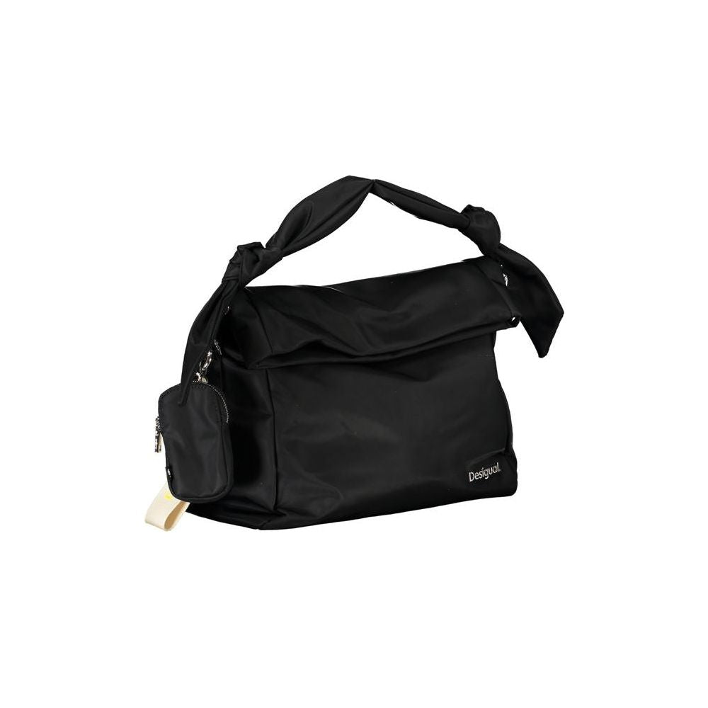 Black Polyester Handbag