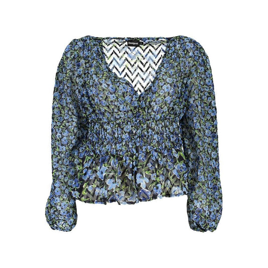 Blue Polyester Sweater