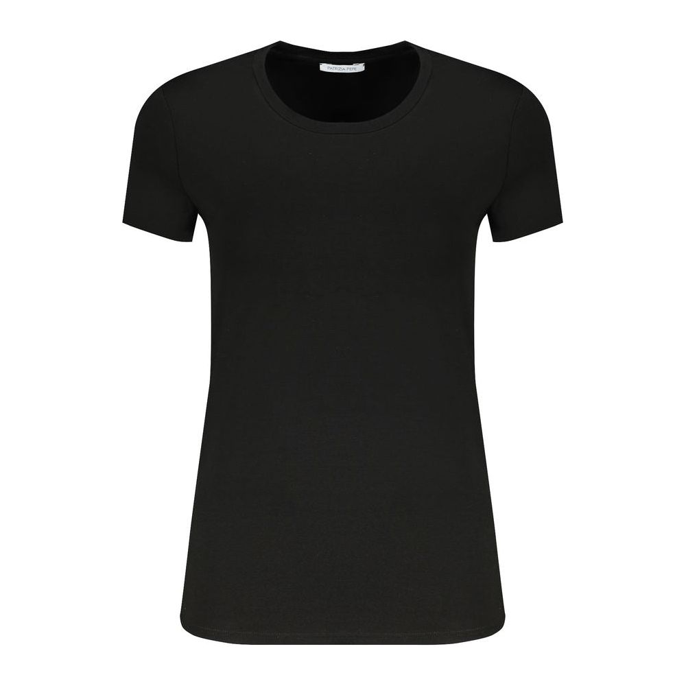 Black Elastane Tops & T-Shirt