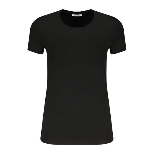 Black Elastane Tops & T-Shirt