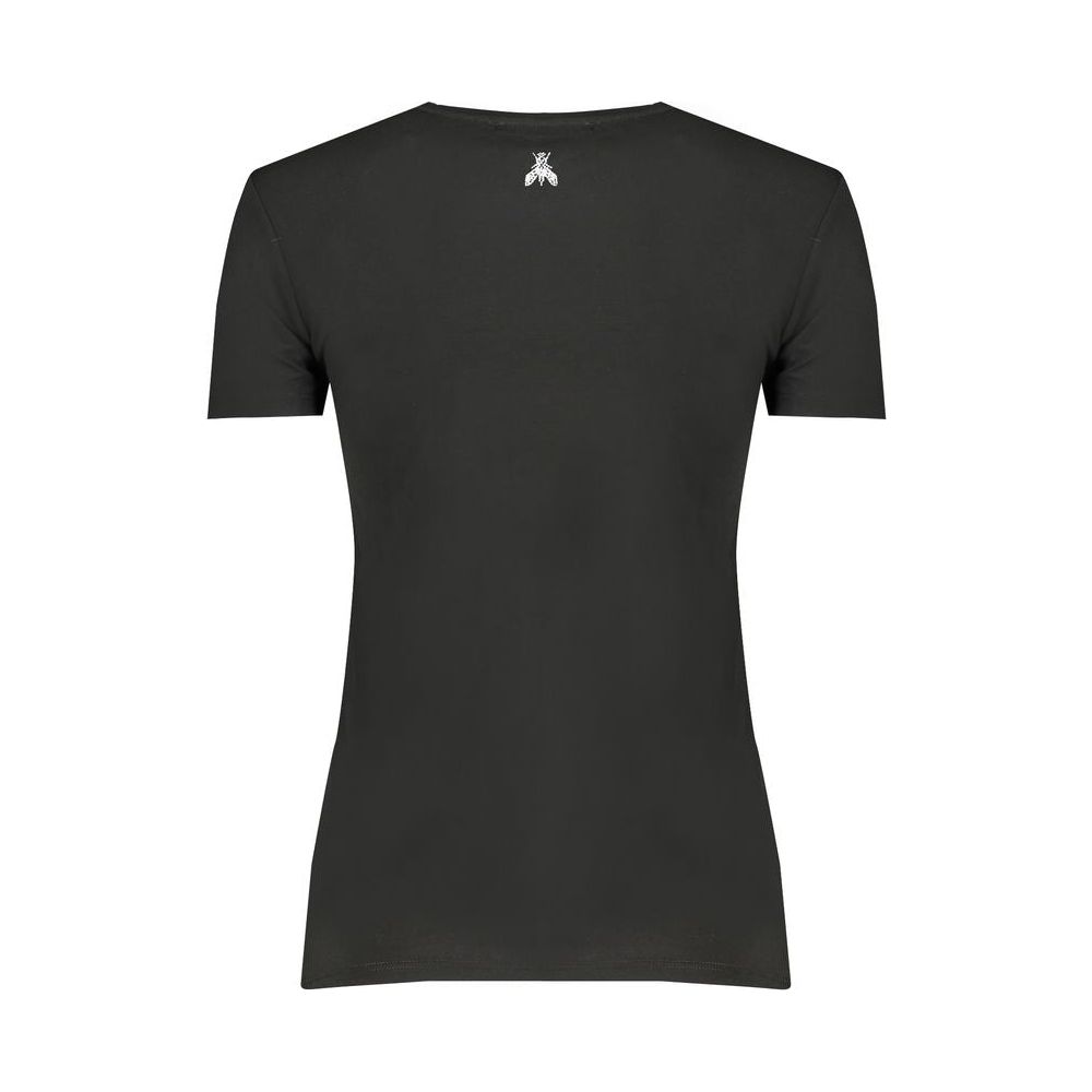 Black Elastane Tops & T-Shirt