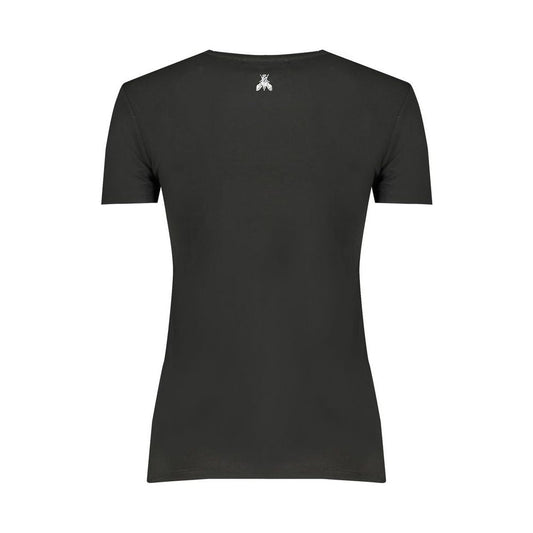 Patrizia Pepe Black Elastane Tops & T-Shirt Patrizia Pepe