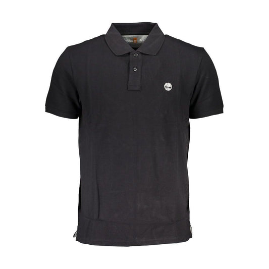 Black Cotton Polo Shirt