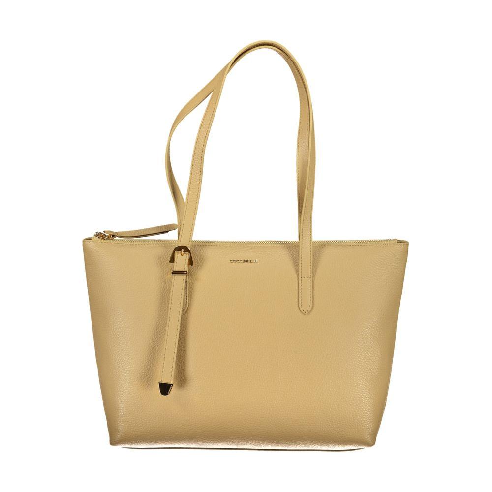 Beige Leather Handbag