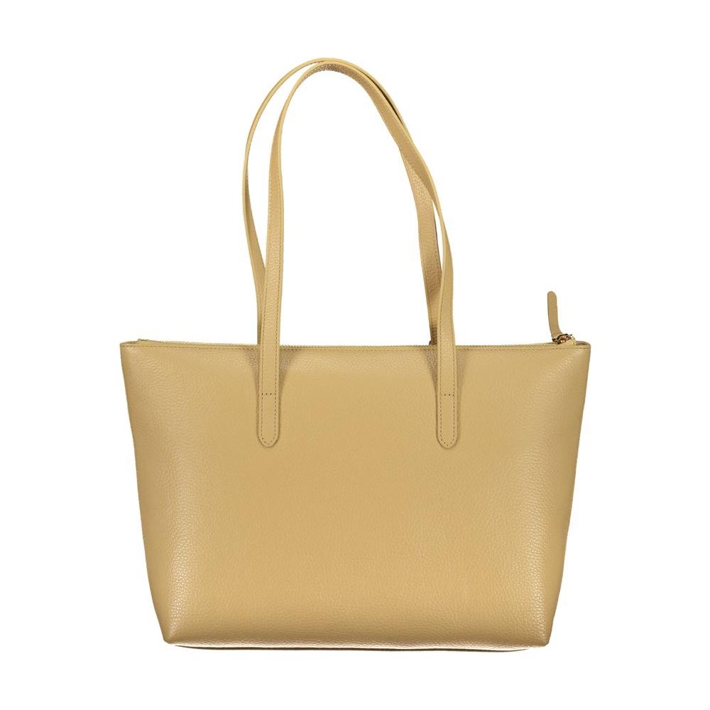 Beige Leather Handbag