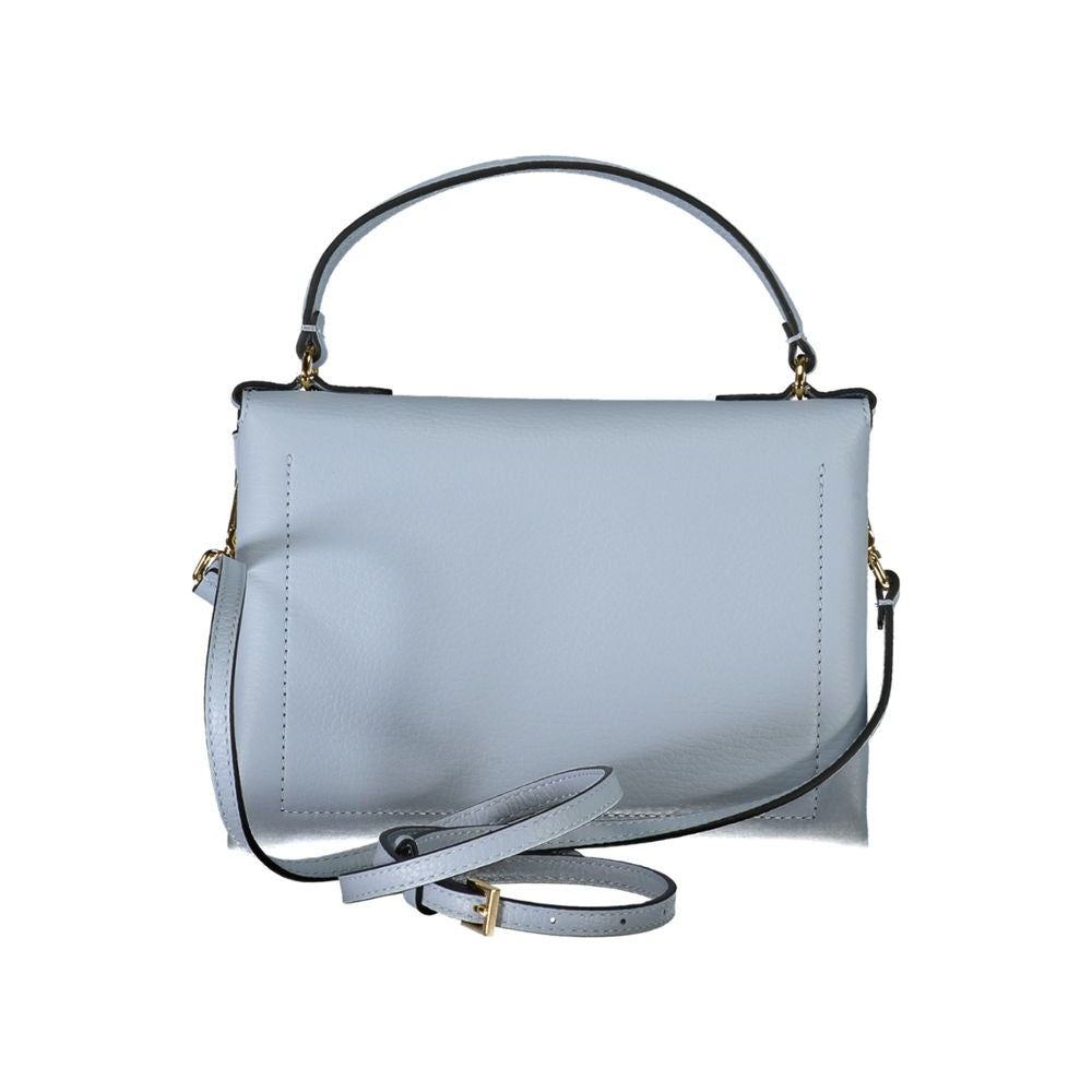 Light Blue Leather Handbag