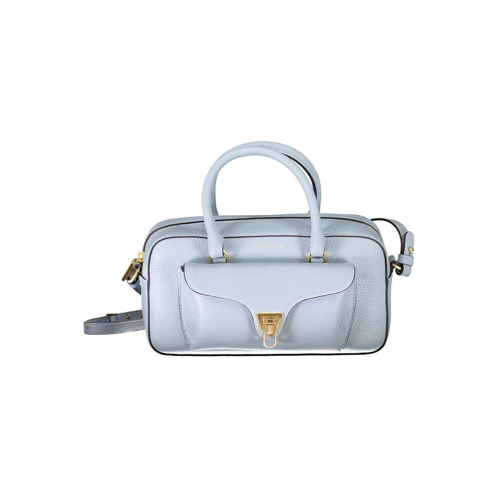 Light Blue Leather Handbag