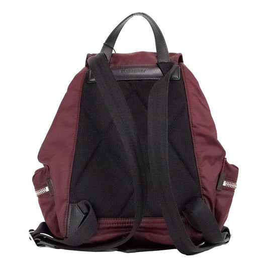 Medium Burgundy Econyl Nylon Rucksack Drawstring Backpack Bookbag