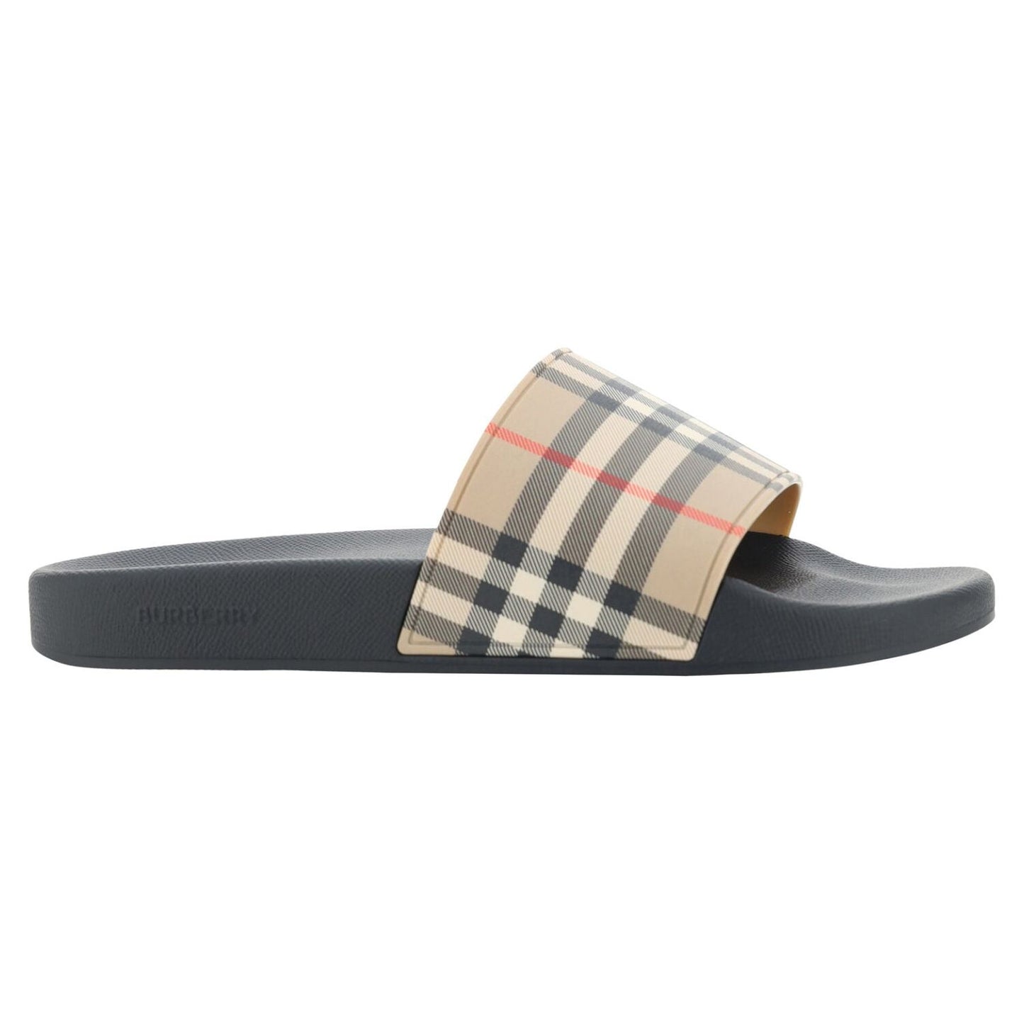 Brown Rubber Slides Sandals