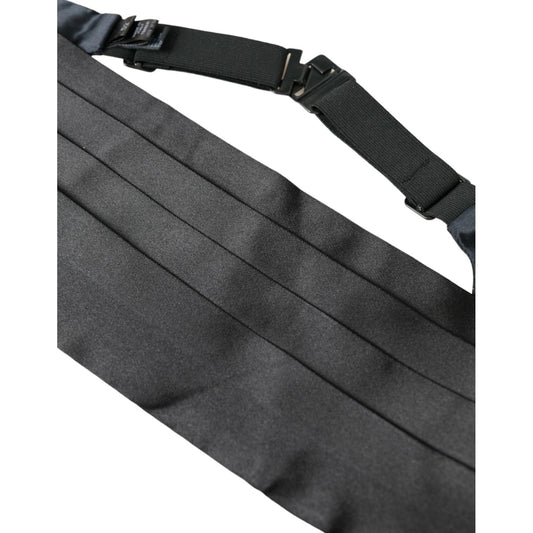 Black Men Wide Waist Silk Belt Cummerbund