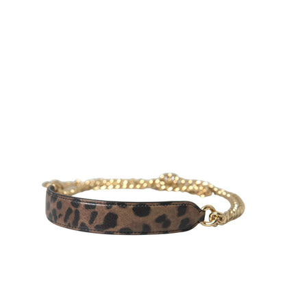 Dolce & Gabbana Brown Leopard Handbag Accessory Shoulder Strap