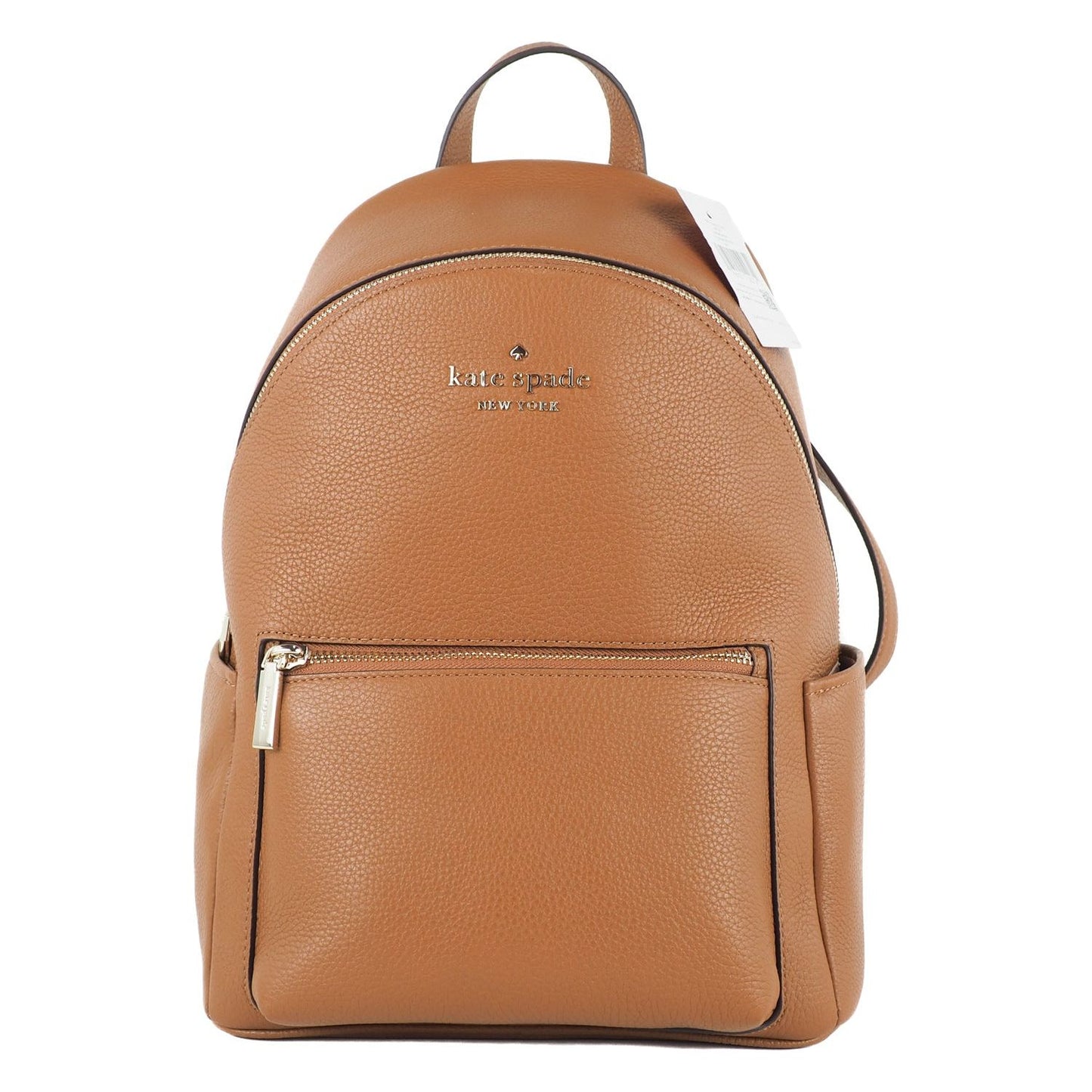 Leila Medium Warm Gingerbread Pebbled Leather Backpack Bookbag