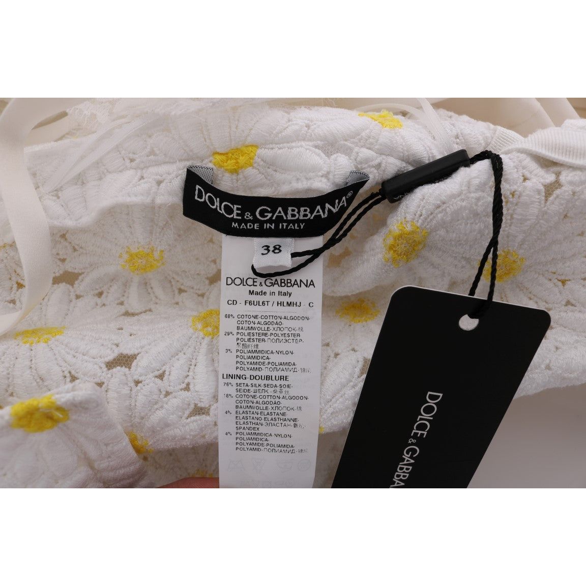 Dolce & Gabbana Sunflower Ricamo Sheath Dress white-sunflower-ricamo-sheath-dress