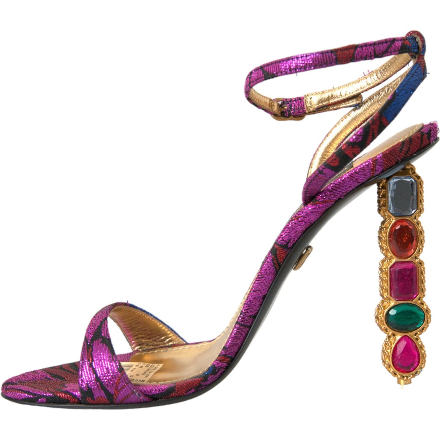 Multicolor Jacquard Crystals Sandals Shoes