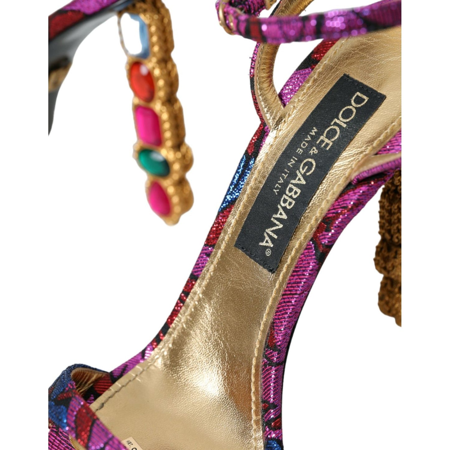 Multicolor Jacquard Crystals Sandals Shoes