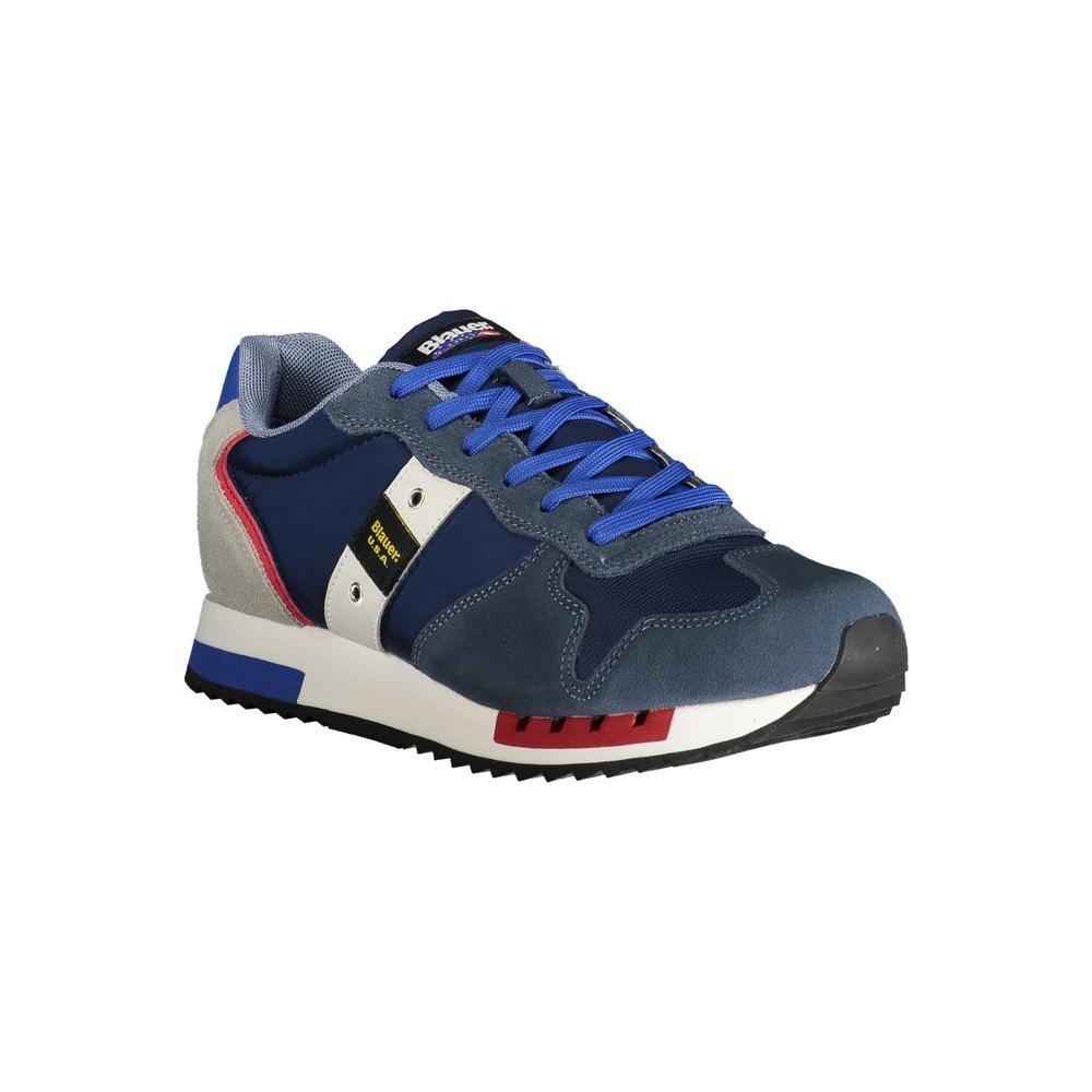 Blue Polyester Sneaker