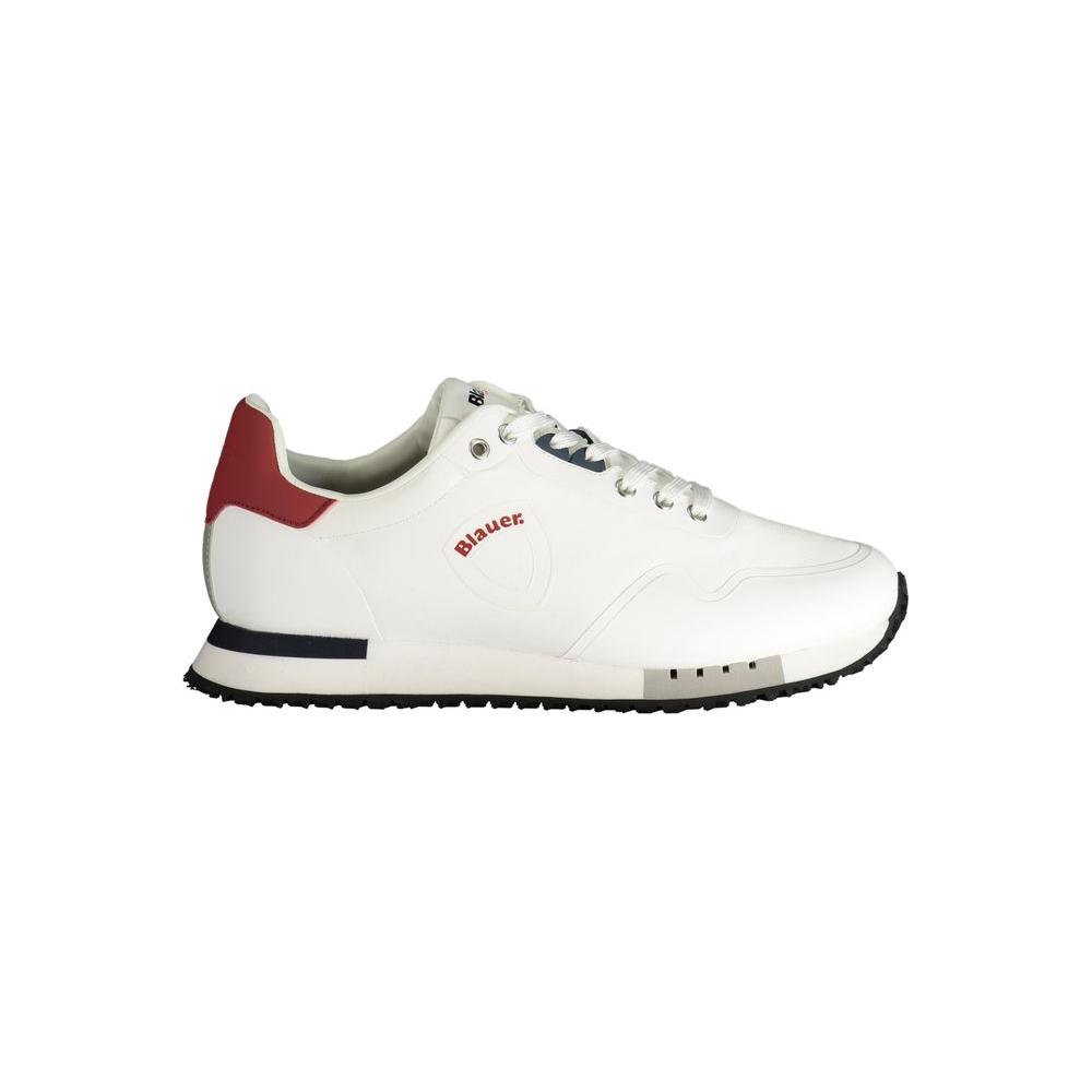 White Polyester Sneaker