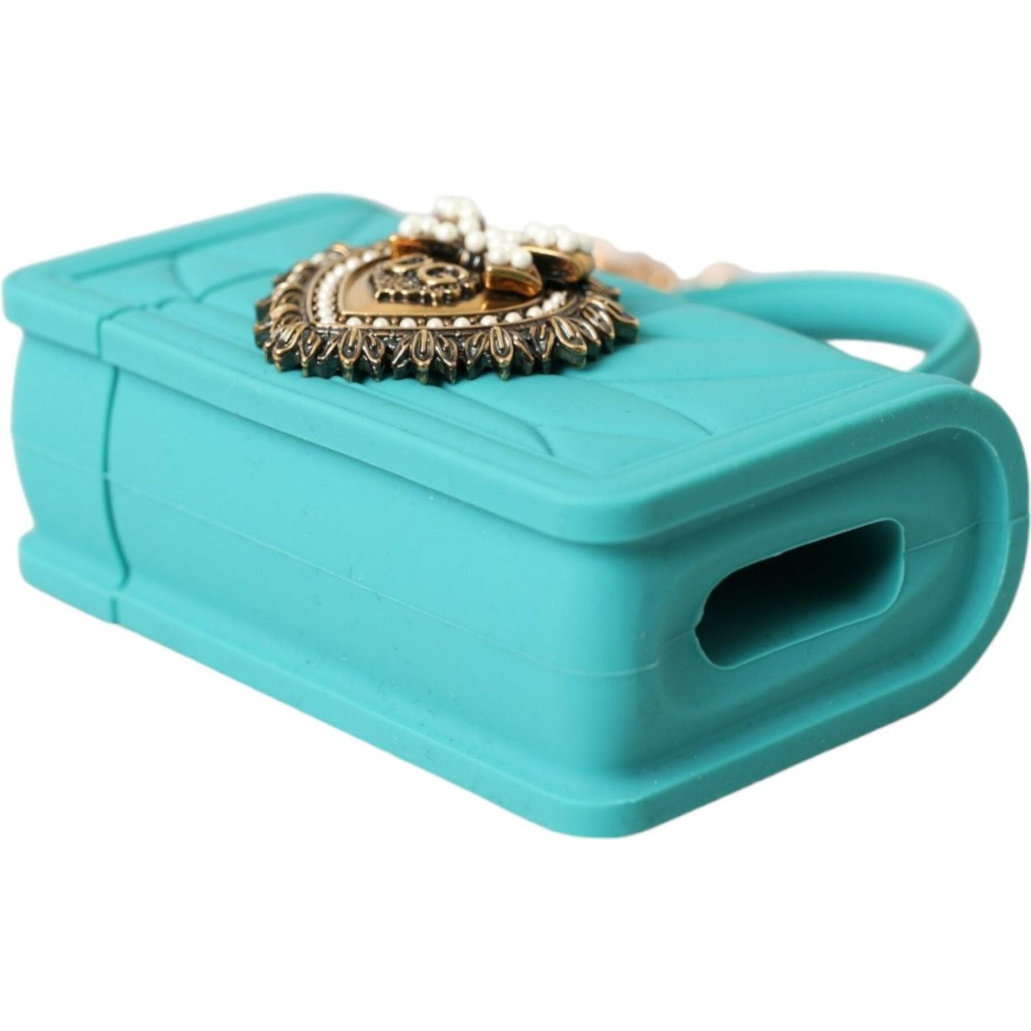 Turquoise Silicone Devotion Heart Cover Bag Airpods Case