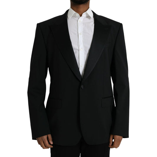 Black SICILIA Single Breasted Coat Blazer Dolce & Gabbana