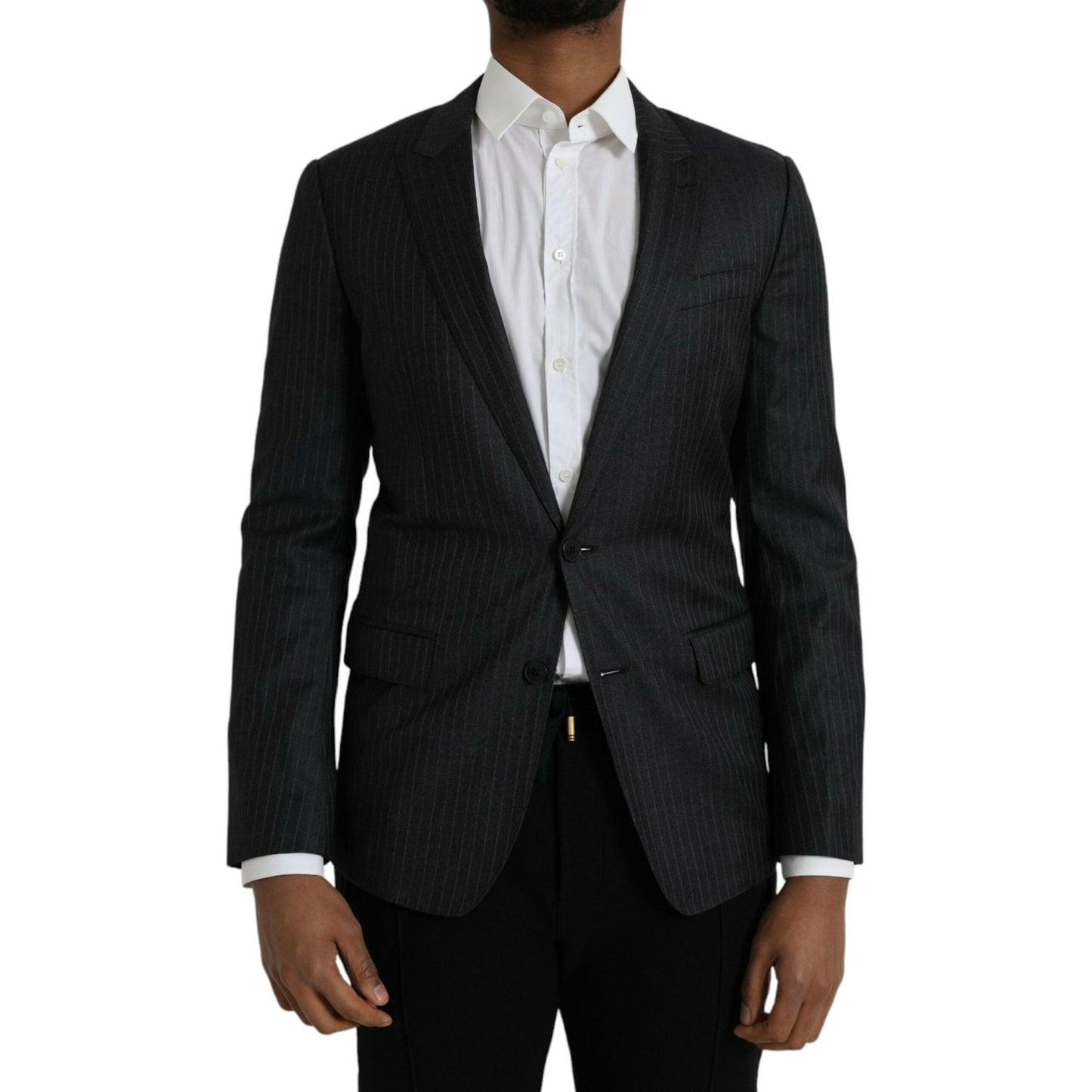 Black Stripe MARTINI Single Breasted Coat Blazer