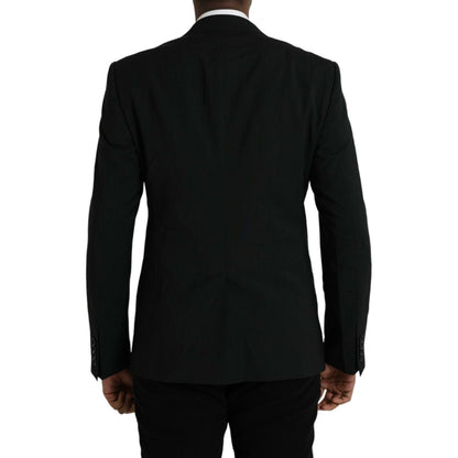 Dolce & Gabbana Blue MARTINI Shawl Single Breasted Blazer