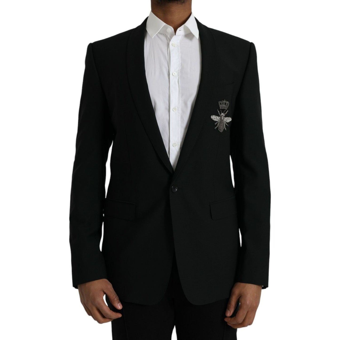 Black Crown Bee MARTINI Single Breasted Coat Blazer