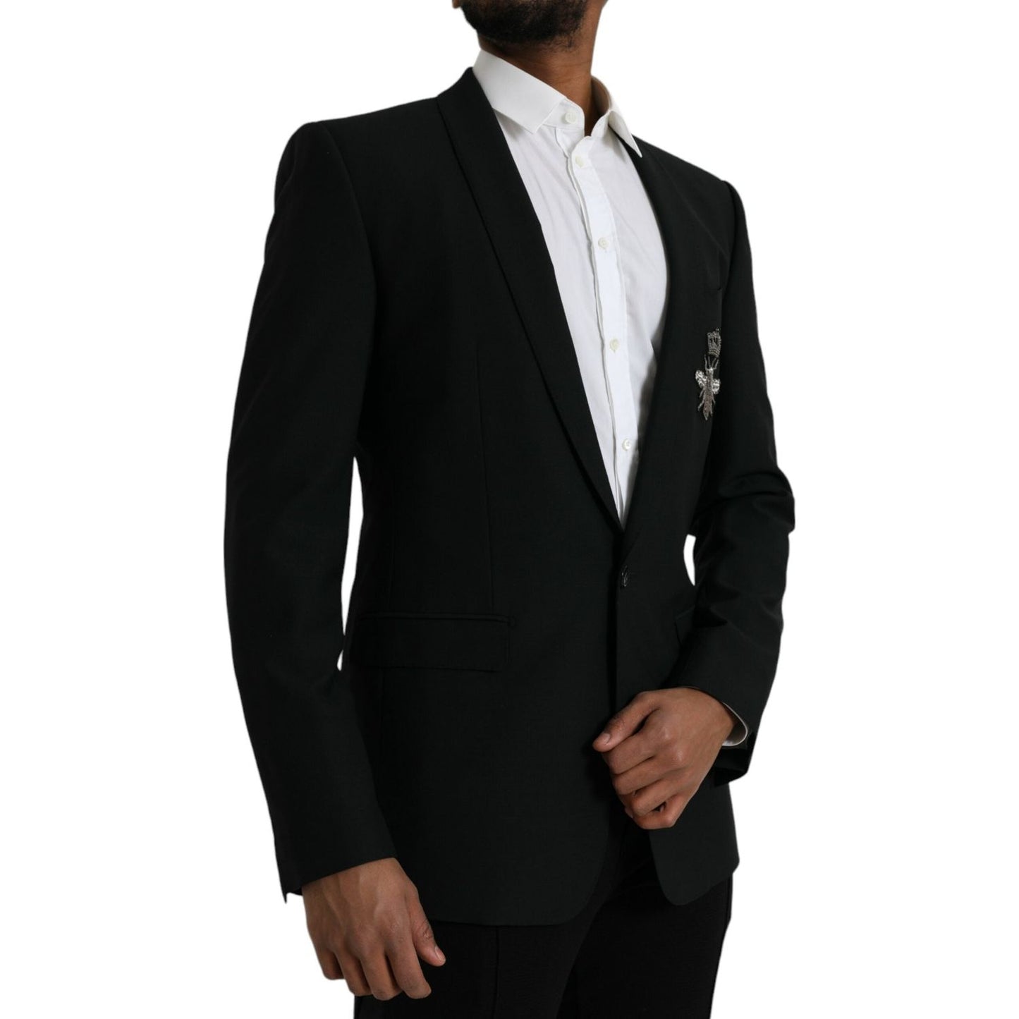 Black Crown Bee MARTINI Single Breasted Coat Blazer