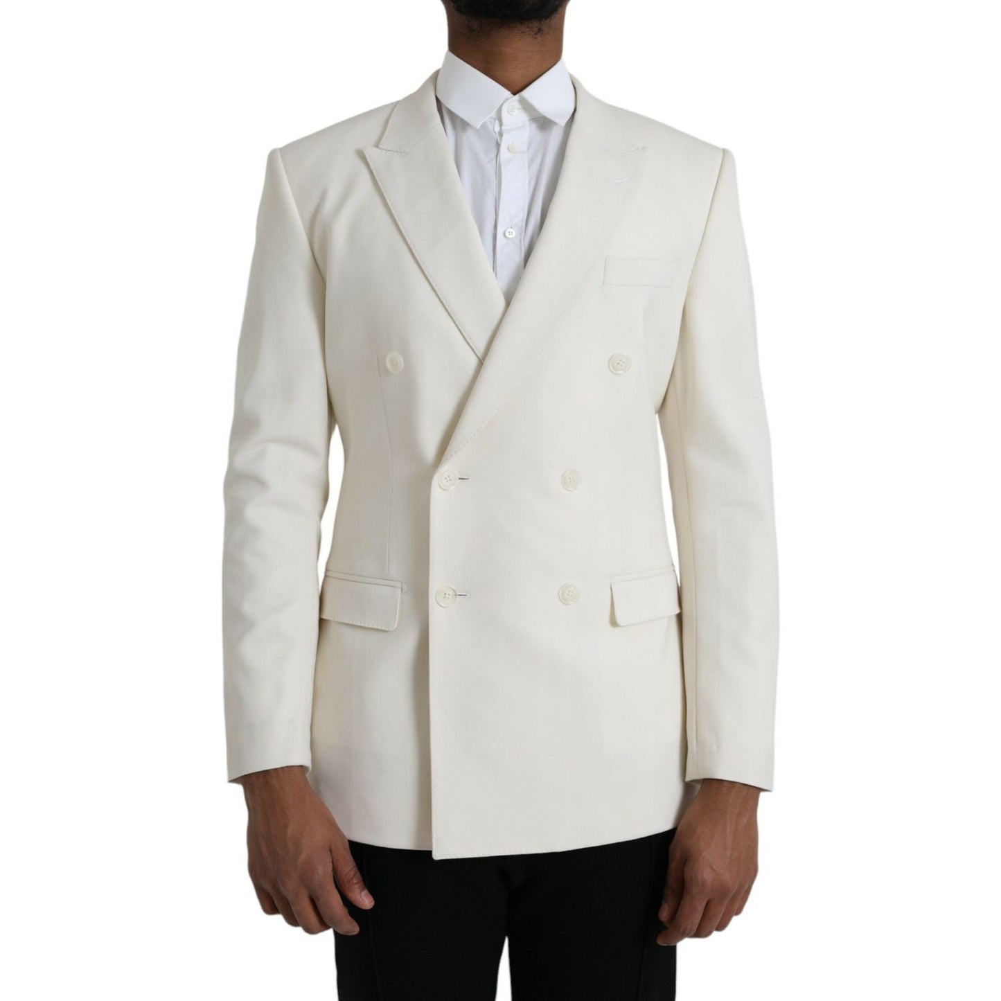 White Wool MARTINI Double Breasted Blazer