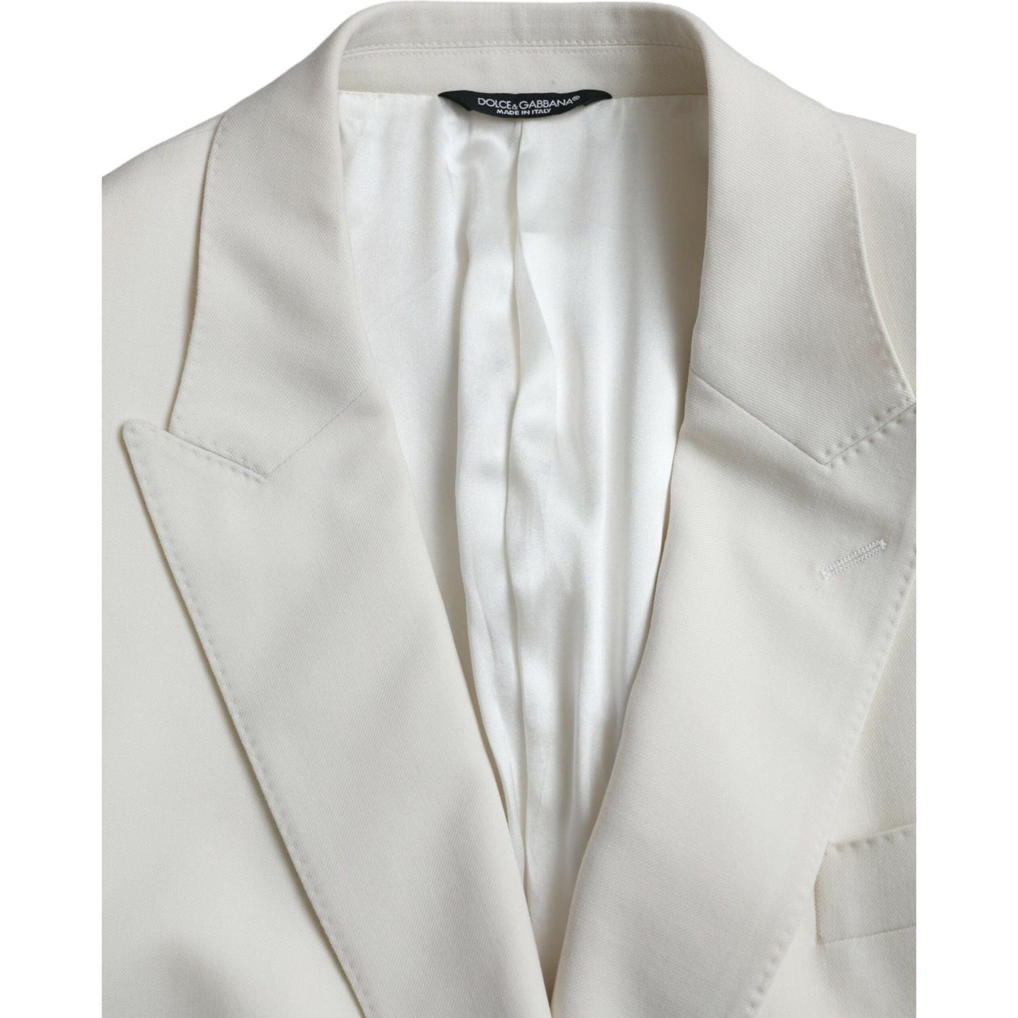 White Wool MARTINI Double Breasted Blazer