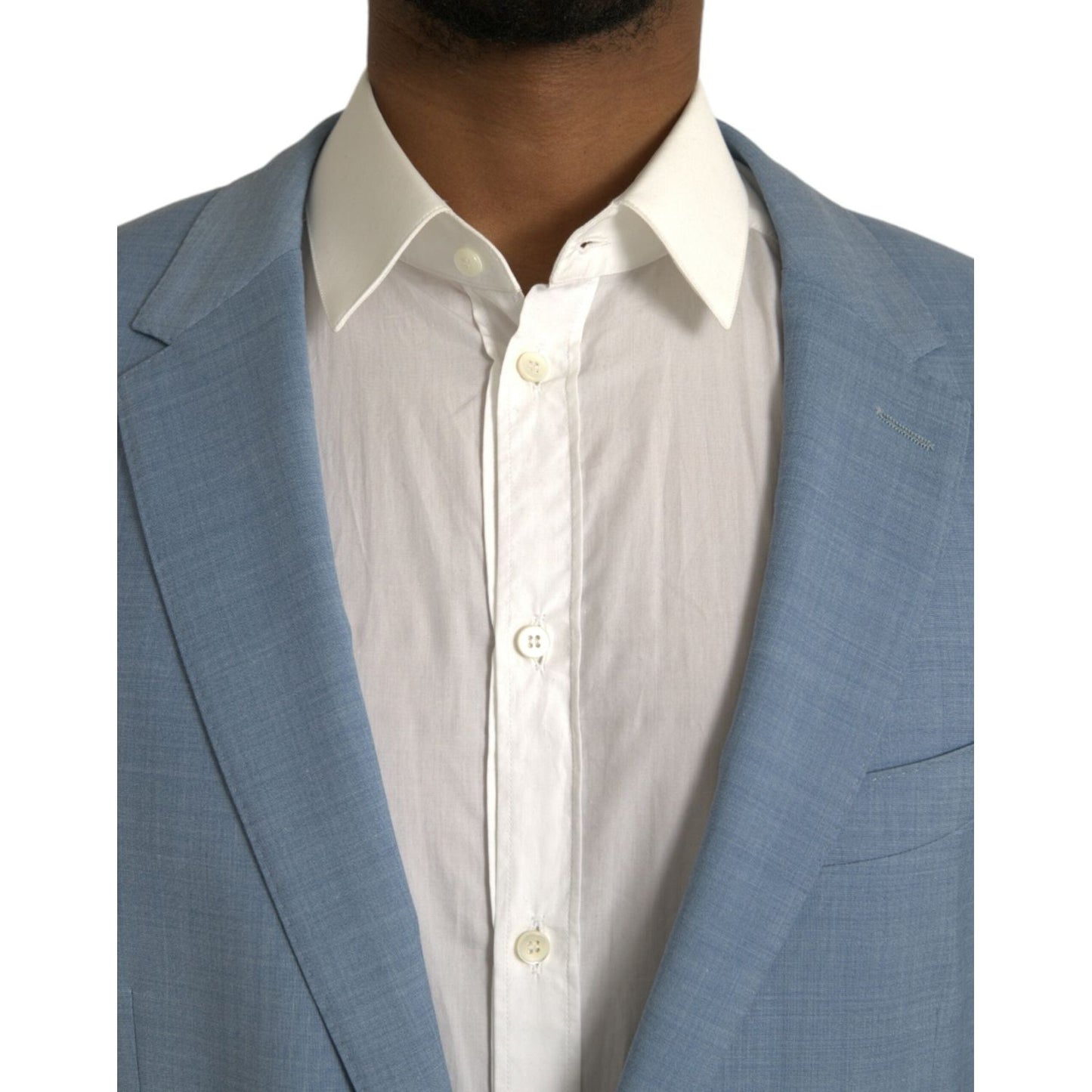 Light Blue Polyester MARTINI Formal 2 Piece Suit