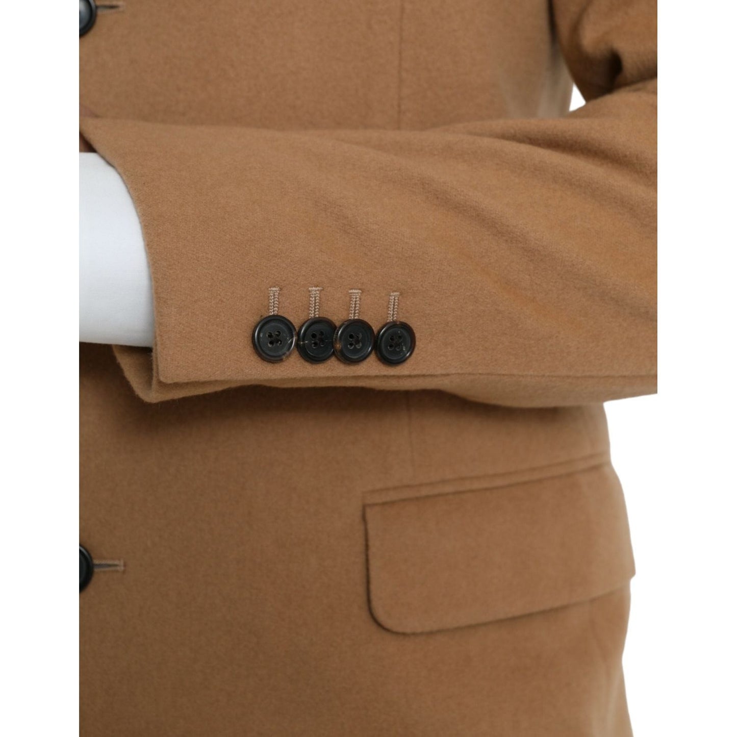 Brown Cashmere 2 Piece Single Breasted Suit