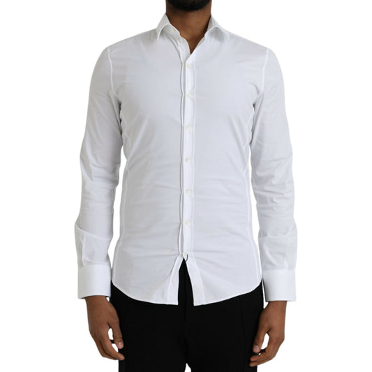 White Cotton Stretch Formal SICILIA Shirt