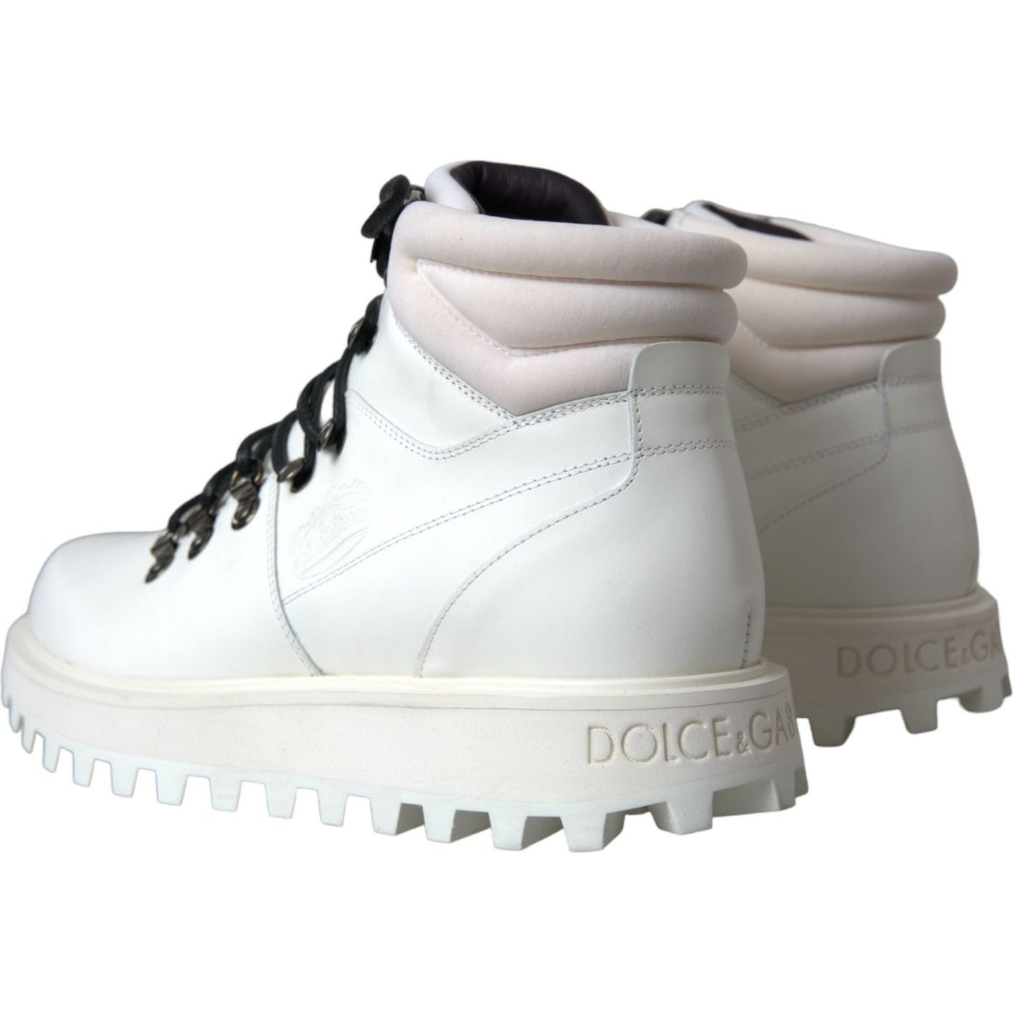 White Vulcano Trekking Men Ankle Boots Shoes