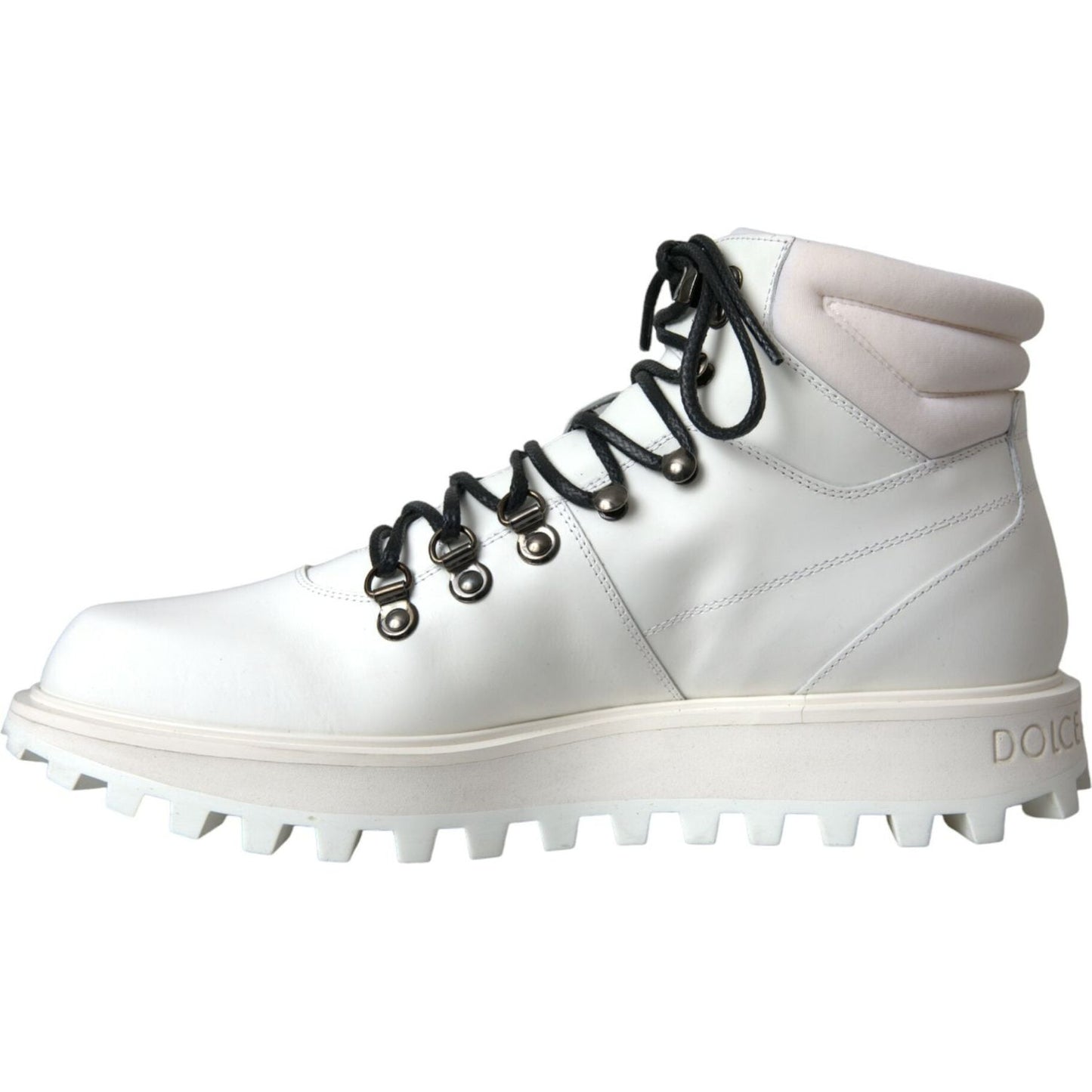 White Vulcano Trekking Men Ankle Boots Shoes