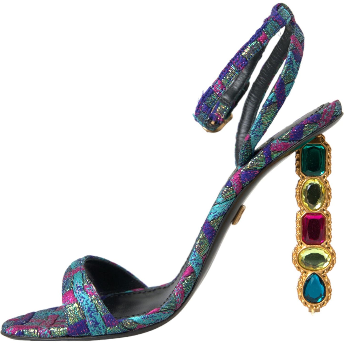 Multicolor Jacquard Crystals Sandals Shoes