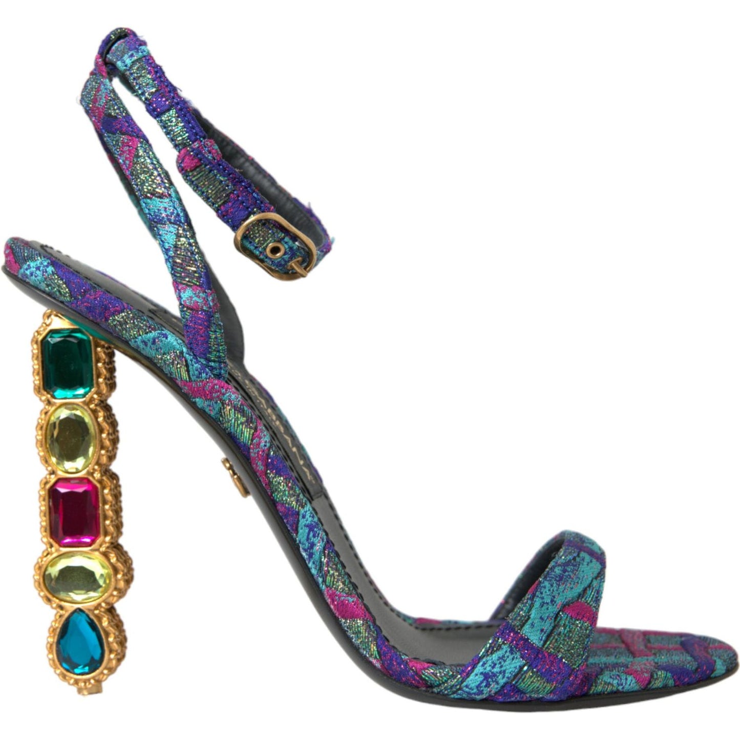 Multicolor Jacquard Crystals Sandals Shoes